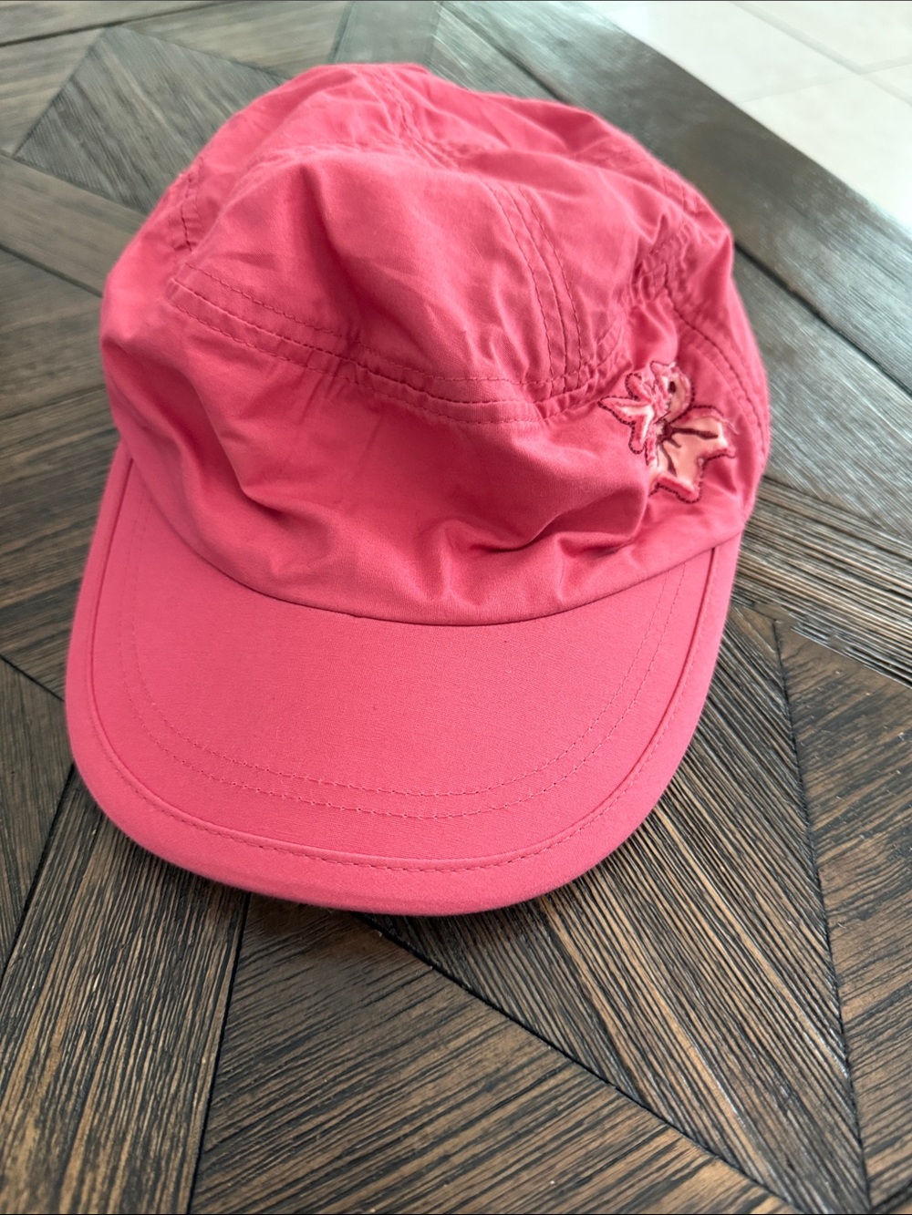 Columbia Salmon Pink UPF Floral Embroidered Adjustable Hat Lightweight Packable